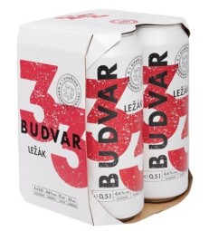 Budvar 33 Světlý ležák 4×0,5 l